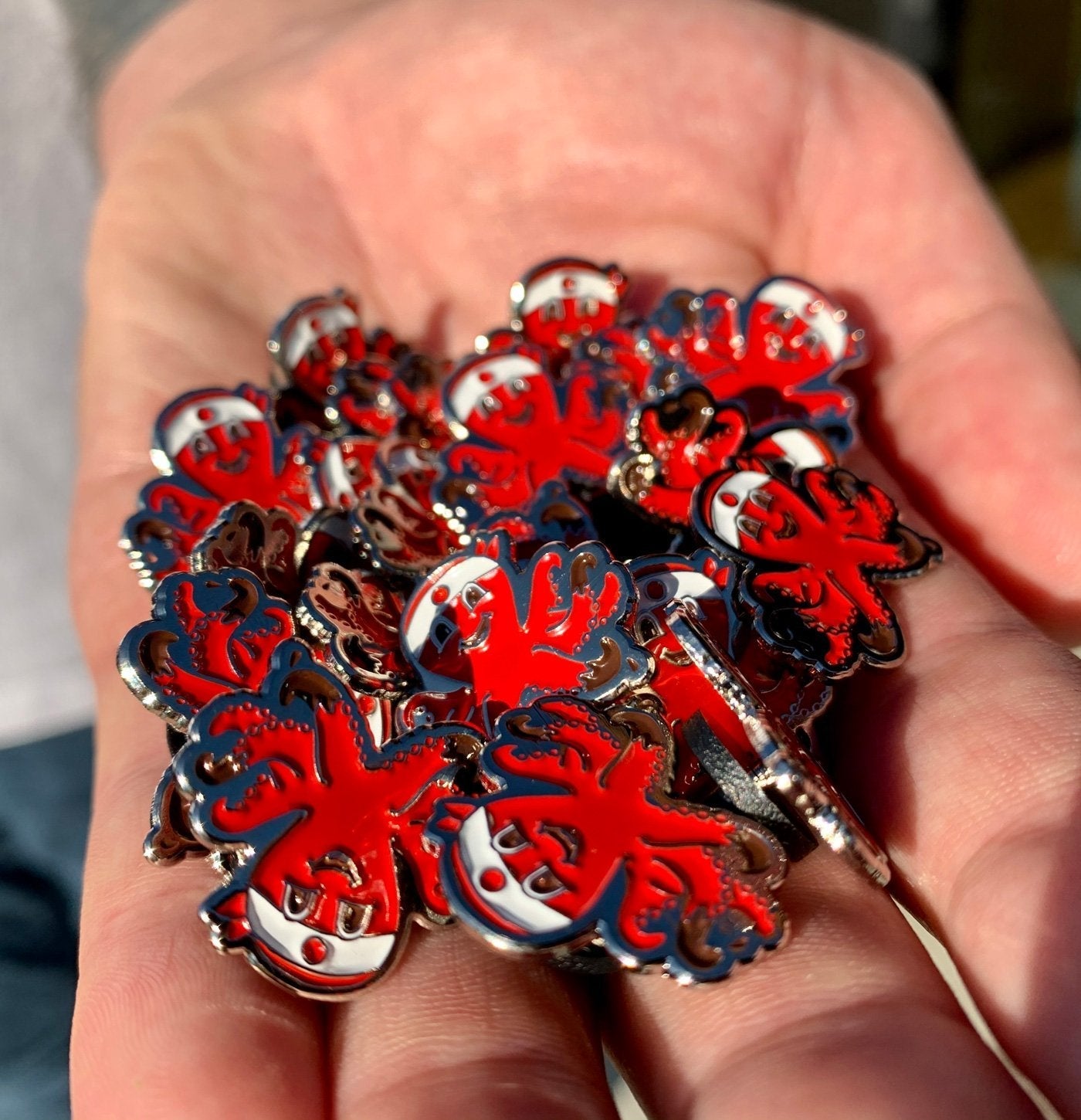 Red Octo Pin C2